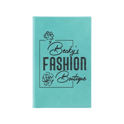 5¼" x 8¼" Teal Leatherette Sketch Book