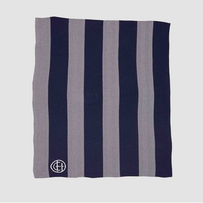 Personalized Herringbone Stripe Throw Blanket