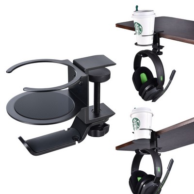 Aluminum Alloy Double Bracket with Fixed Cup Holder Headset Hanger