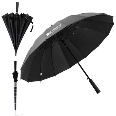 23" Fiber Automatic Golf Umbrella With Long Handle