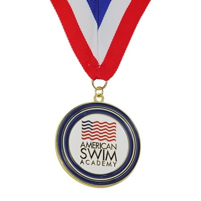 Soft Enamel Iron Medal-2", 2.5mm