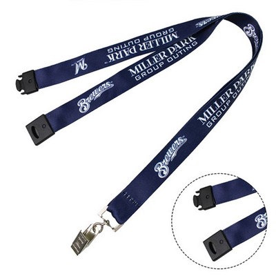 1/2" Dye-Sublimation Lanyard w/ Safety Breakaway Badge Holder