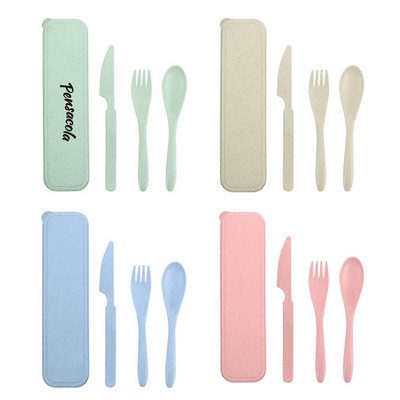 3-In-1 Wheat Straw Tableware Set