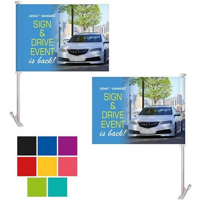 Double Sided Printed Custom Car Flag 12" x 18"