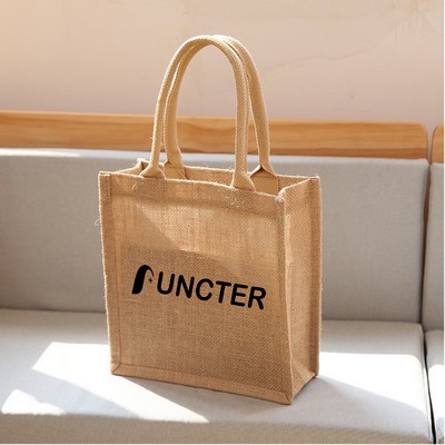 Small Burlap Tote Bag