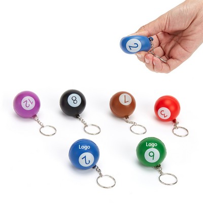 2 in 1 Billiard Ball Keychain and Stress Reliever