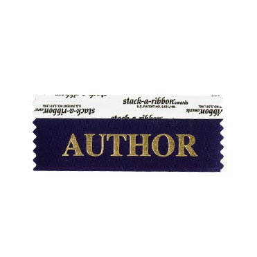 Author Stk A Rbn Navy Ribbon Gold Imprint