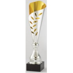 19" Assembled Silver/Gold Cup Award w/Leaf Cutouts