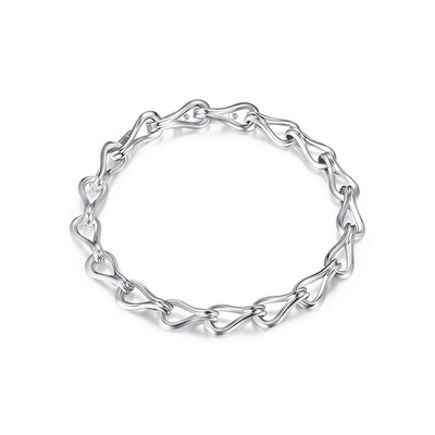 ELLE "Coalesce" Sterling Silver Link Bracelet - Silver