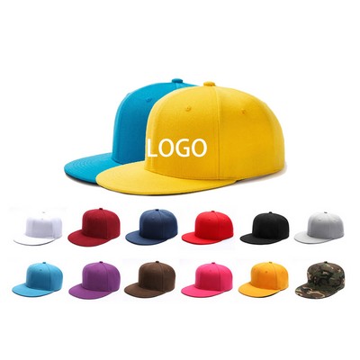 Kids Hip Hop Style Flat Bill Caps