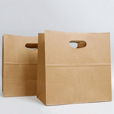 Punched Kraft Paper Tote Bag