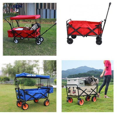 Collapsible Utility Wagon With Beach Wheel