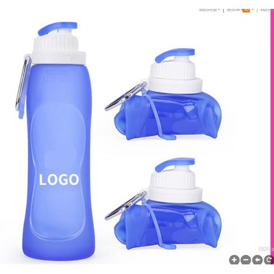 Food Grade Silicone Roll Up/Collapsible Water Bottle