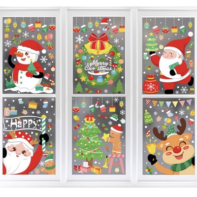 Christmas Glass Cling Decoration