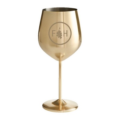 Stainless Steel Stemmed Wine Glass