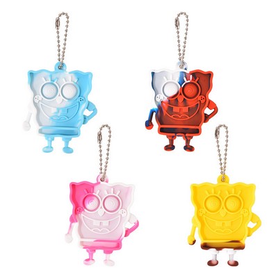 Sponge Bob Push Pop Bubble Silicone Keychain