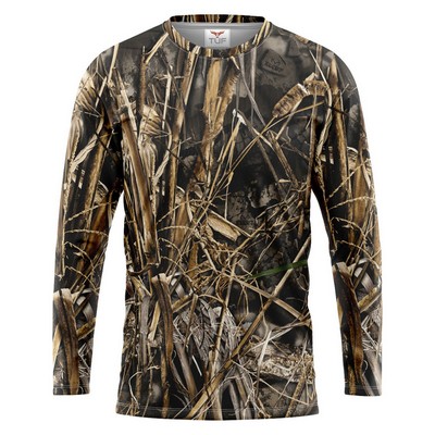 Realtree® Men's 4.4 Oz. Polyester Interlock Long Sleeve T-Shirt