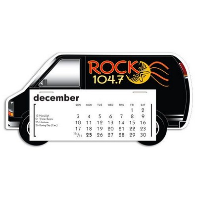 Express Van Lightweight Full Color Die-Cut Desk Calendar