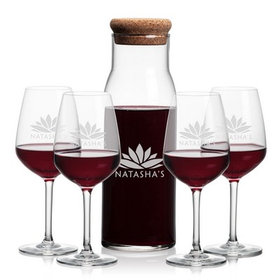 Aviston Carafe & 4 Mandelay Wine