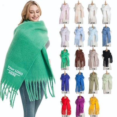 Women Long Shawl Wrap Fluffly Scarf