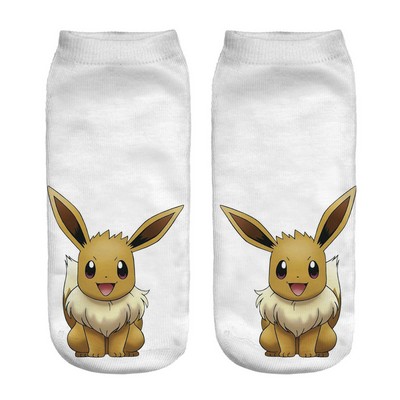 Pokemon 3D Digital Low Cut Printing Short Socks