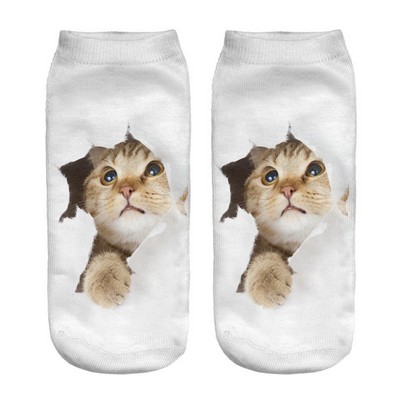 Low Cut Unisex Short Socks - Cat