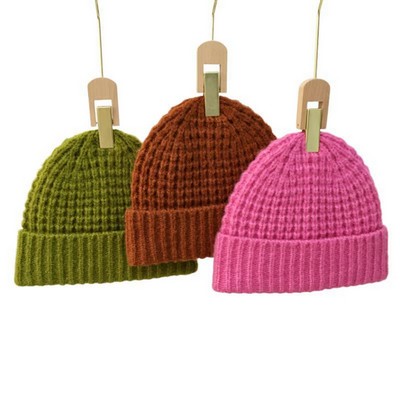 Plain Color Warm Knitted Beanie