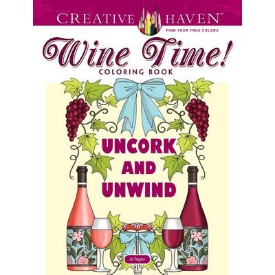 Creative Haven Wine Time! Coloring Book