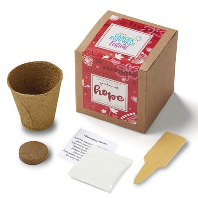 Garden of Hope Planter in Kraft Gift Box (Red)