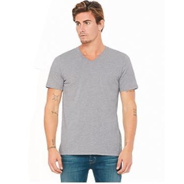 Bella+Canvas® Unisex Heather CVC Short Sleeve V-Neck Tee Shirt