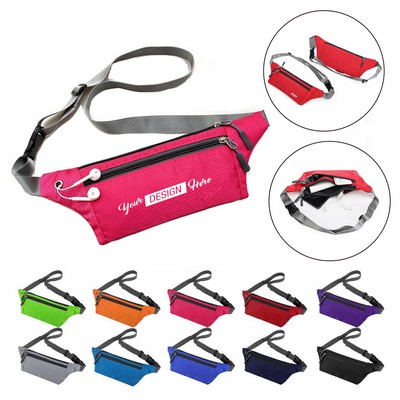 3-Zipper Waterproof Running Belt Fanny Pack