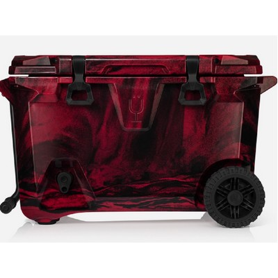 BrüTank 55-Quart Rolling Cooler in Red and Black Swirl