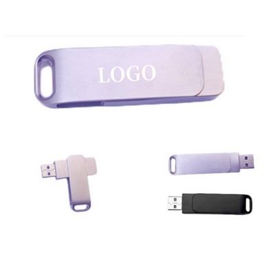 High Speed USB 2.0 Metal Swivel Twister Flash Drive 64GB