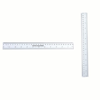 12"Plastic Ruler w/Magnifying Glass