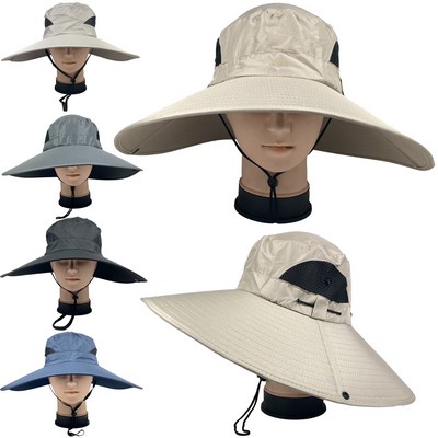 Super Large Adjustable 6" Wide Brim Foldable Caps