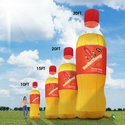 CUSTOM INFLATABLE BOTTLES 10' + 110V built-in blower (Economy Service 10-12 weeks)