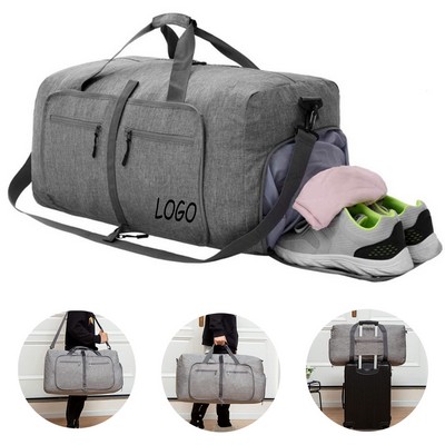 Collapsible Duffel Bag with Shoes Compartment