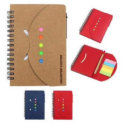 Notebook With Pen And Sticky Notes