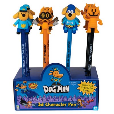 Dog Man 3D Character Pens - Black Ink (Case of 144)