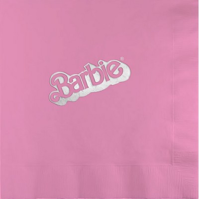 Candy Pink Luncheon 3-Ply Beverage Napkins - Custom Foil Print