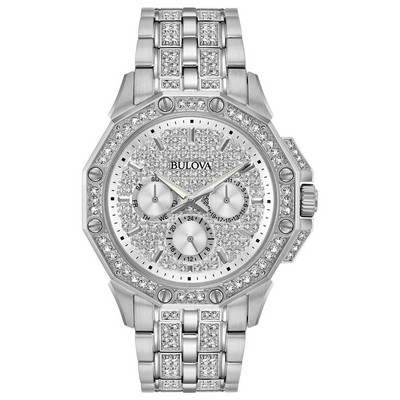 Bulova® Men's Octava Silver Crystal Watch