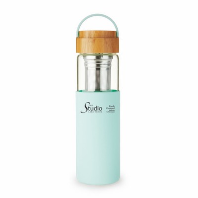 Dana Glass Travel Mug in Turquoise by Pinky Up®