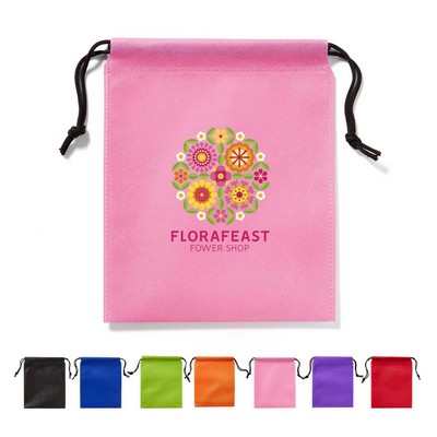 Full Color Non Woven Drawstring Pouch