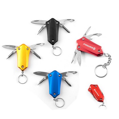 Mini Multi-Function Folding Knife Keychain