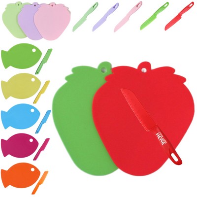 Kid Plastic Knife w/Cutting Board