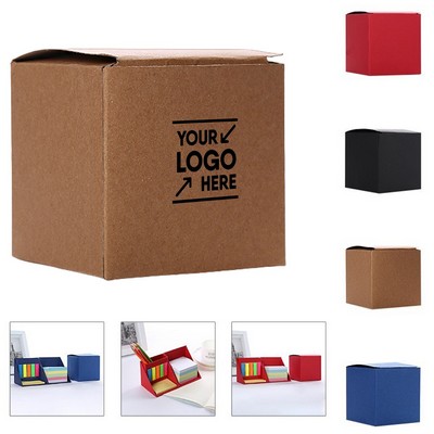 Sticky Notes Cube Box w/Pen Holder