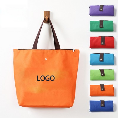 18" Large Capacity Oxford Cloth Foldable Grocery Tote Bag