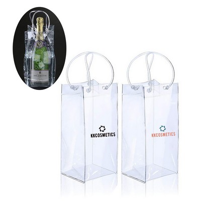 Collapsible Clear PVC Pouch Wine Cooler Bag