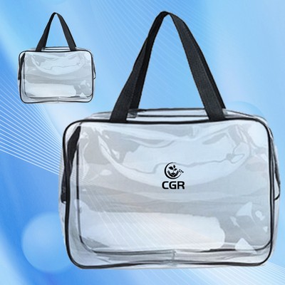 Zippered Transparent Carry-All Bag