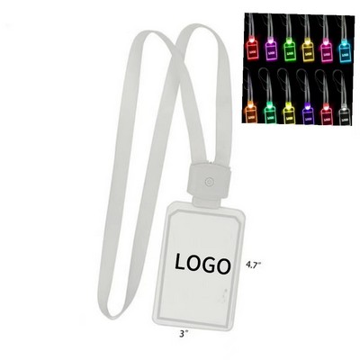 LED Name Tag Badge With Lanyard